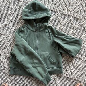 Cropped zip up hoodie Scuba sweatshirt size XS/S